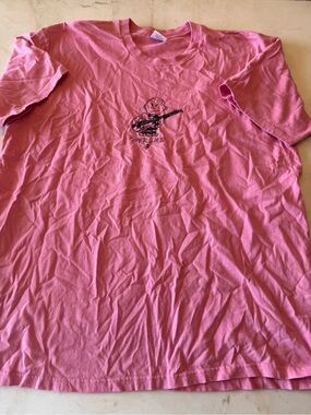 Supreme Pink Cartoon Guitar Graphic Tee